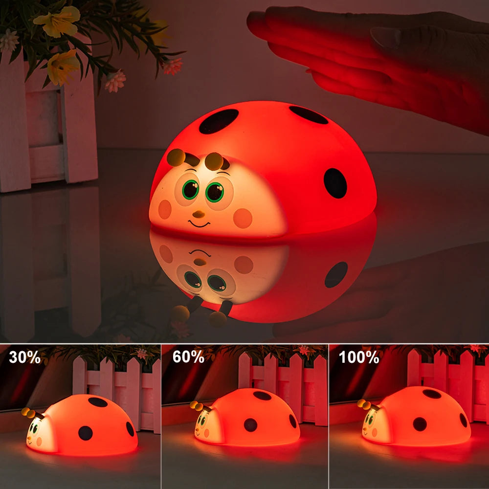 Silicone Ladybug Night Light