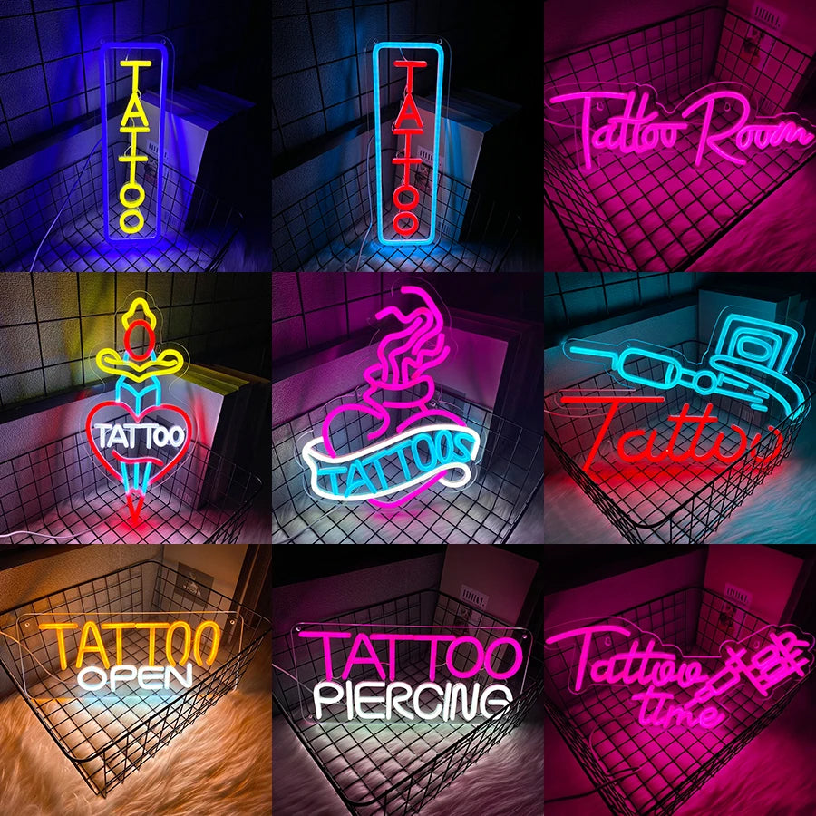 Tattoo Parlor Neon Signs
